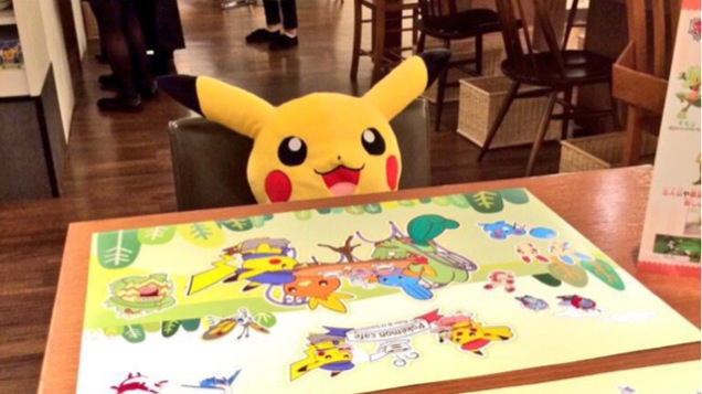 Pikachu Keeps Loners Company at Pokémon Cafe