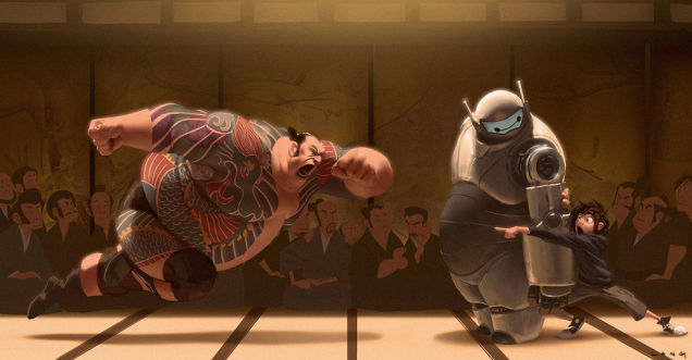 Sadly, This Sumo Scene Didn't Make It Into Big Hero 6