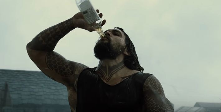 Jason Momoa as Aquaman in Justice League