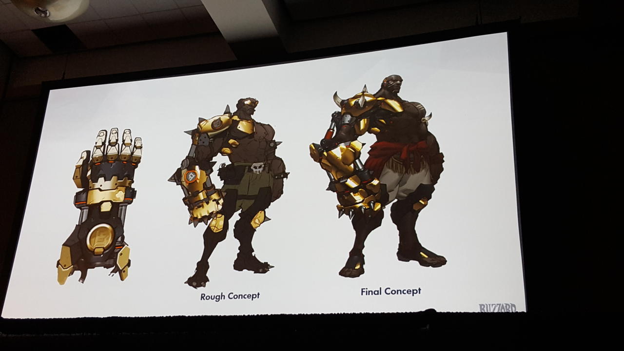 Concept art for Doomfist and some of his skins