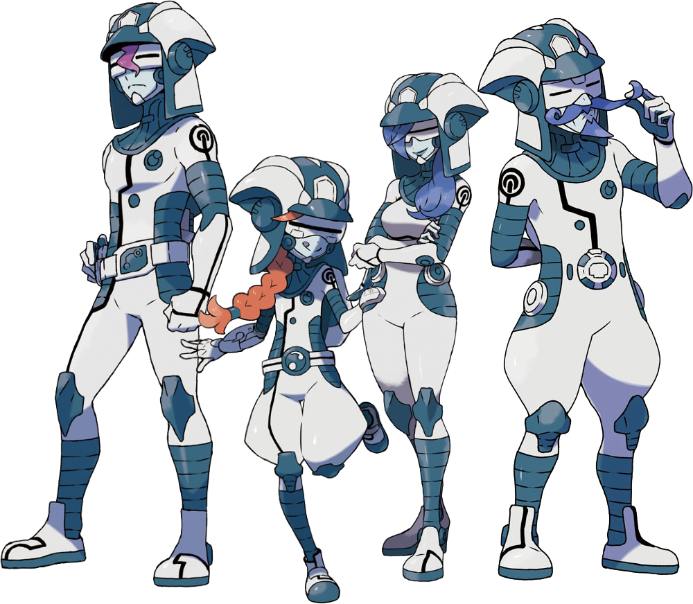 Ultra Recon Squad, from left to right: Dulse, Zossie, Soliera, and Phyco