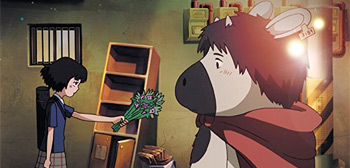 Satellite Girl and Milk Cow Trailer