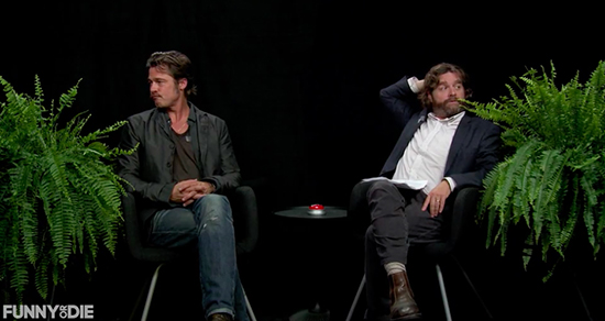 Brad Pitt Isn’t Even Perturbed By a Disruption on ‘Between Two Ferns’