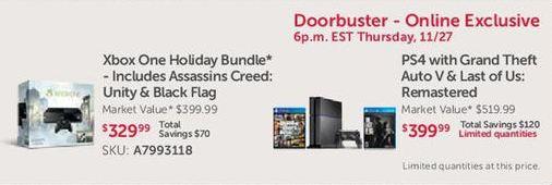 PS4 + GTA 5 + The Last Of Us = $400 at Dell On Black Friday