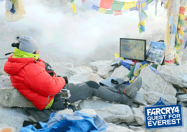 Guy Plays Far Cry 4 in Himalayas At Elevation Of 18,569 Feet