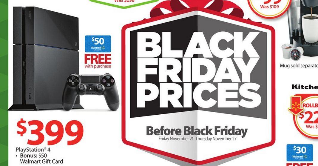 PS4 With $50 Gift Card Walmart Deal