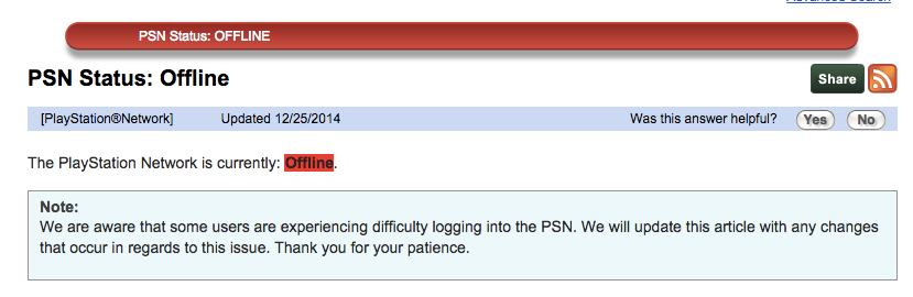 PlayStation Network Still Down as Xbox Live Returns