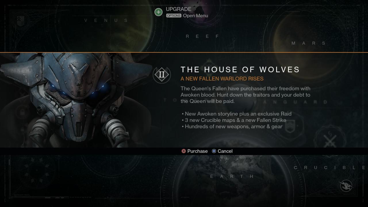 Destiny House of Wolves Expansion Exposed via Image Payload