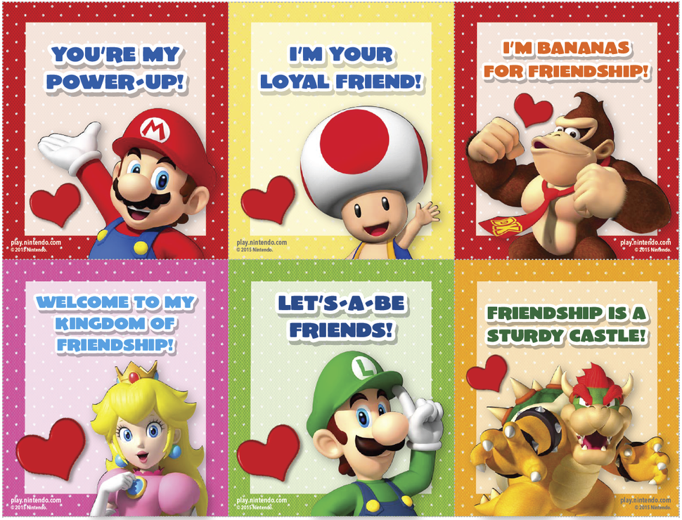 Nintendo Offers Free Mario, Zelda, and Kirby Valentine's Day Cards