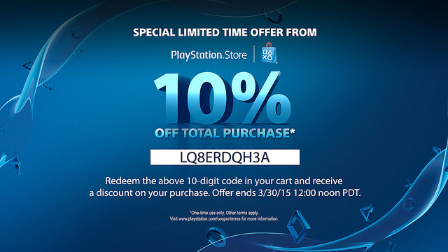 PS4, PS3 10% Off Code Good All Weekend
