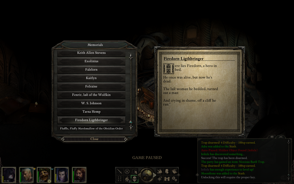 Pillars of Eternity Removes Offensive Limerick From the Game