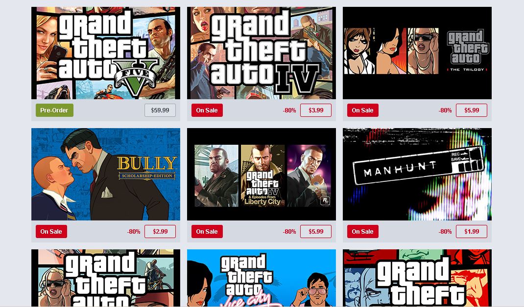 10+ Rockstar Games on Sale at Humble Store