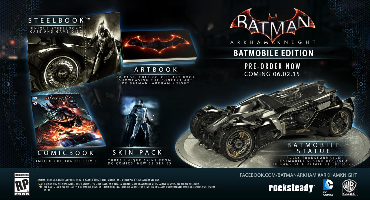 Batman: Arkham Knight Batmobile Edition Canceled Due to Quality Issues
