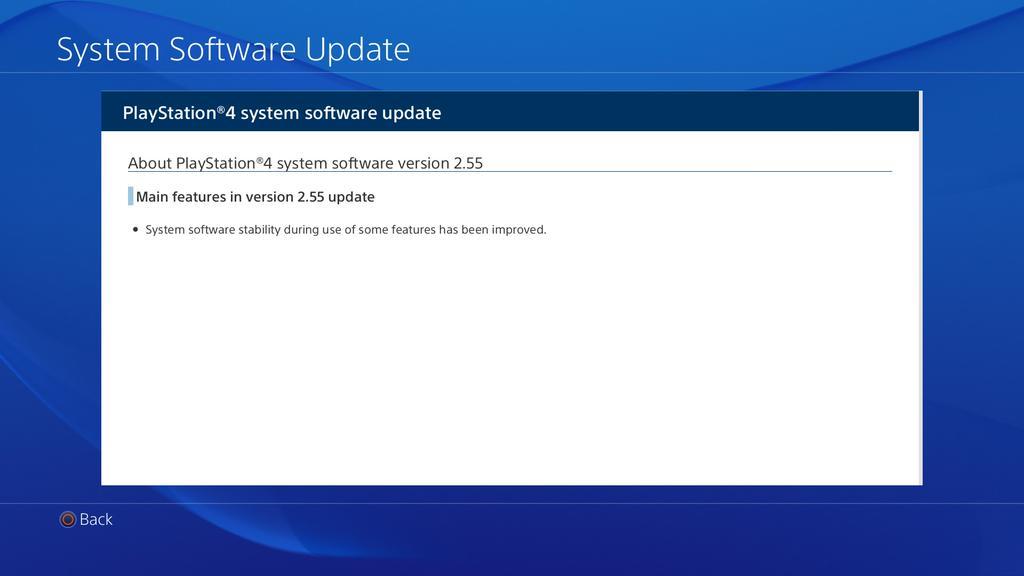 PS4 2.55 Update Out Now