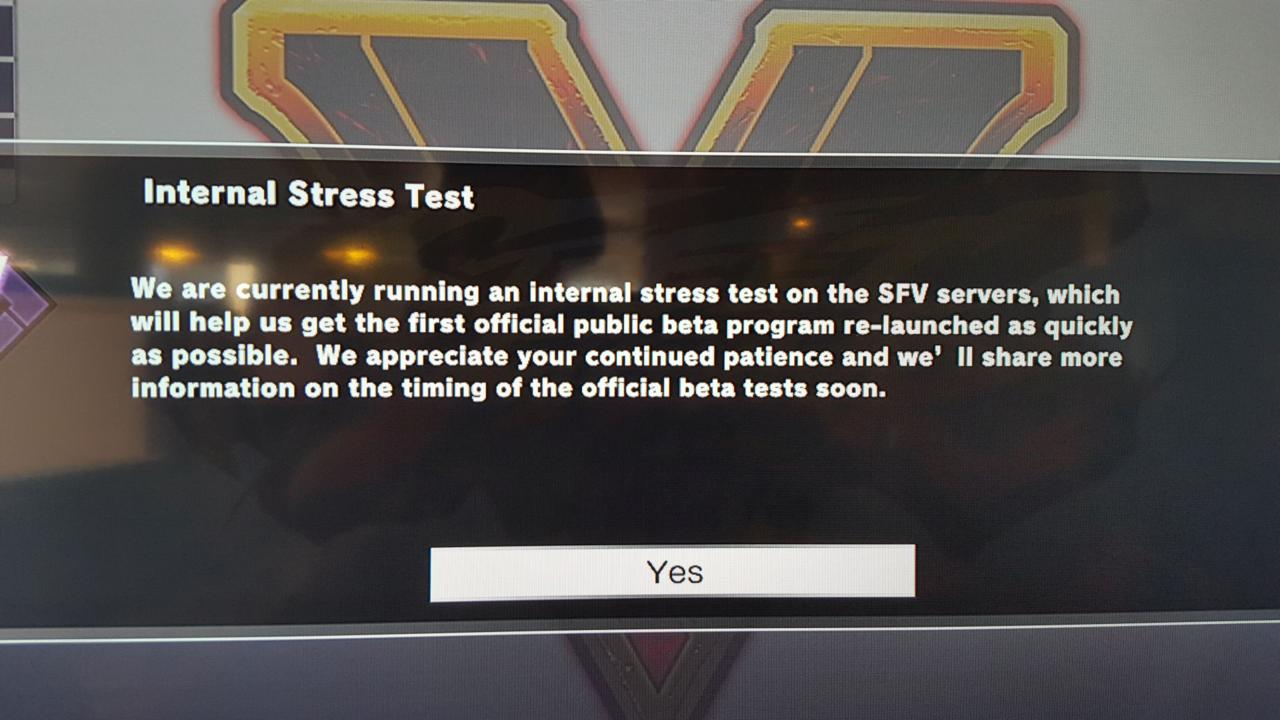 Street Fighter 5's PS4 Beta at Least Partially Back Online [Update]