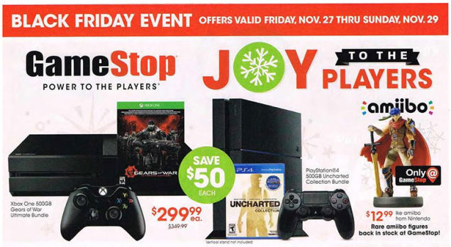 GameStop's 2015 Black Friday Deals Have Leaked, Of Course