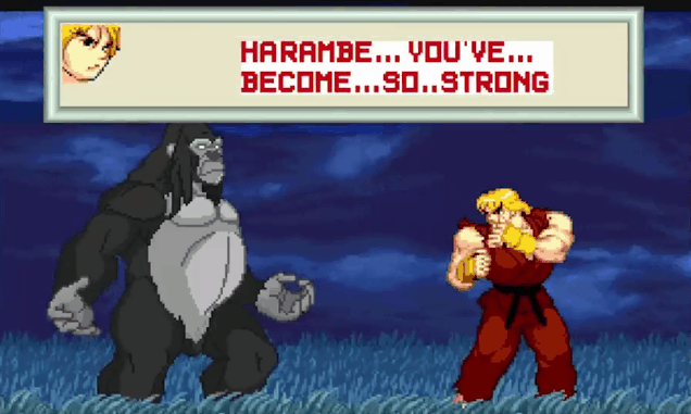 Someone Put Harambe In Street Fighter, Because Why Not