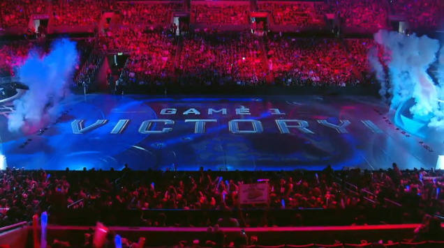 The League Finals Are Playing Out On Top Of A Giant Projection