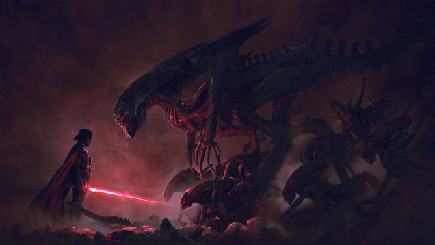 Darth Vader vs Aliens
