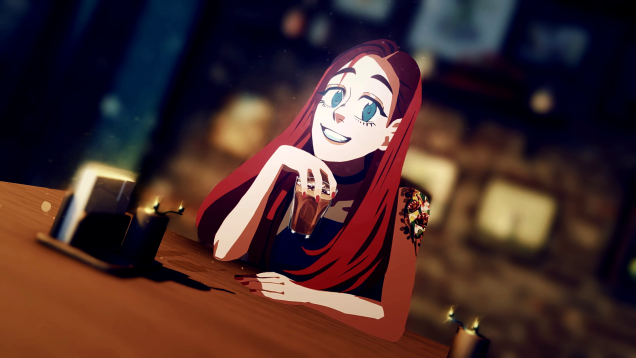Necrobarista is a game about “a supernatural cafe where the living come to mingle with the dead.”
