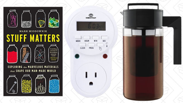 Sunday's Best Deals: Takeya Coffee Maker, Science eBooks, Programmable Plugs, and More