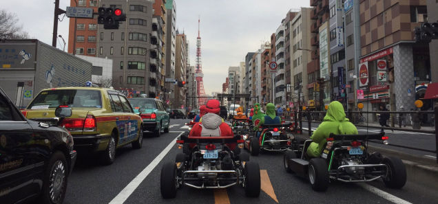 Tourist Crashes Replica Mario Kart Into Tokyo Police Box