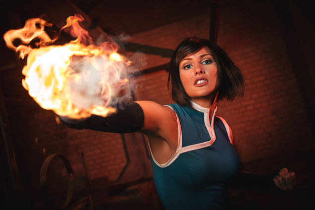 Korra Cosplayer Is Bending Fire Like A Pro