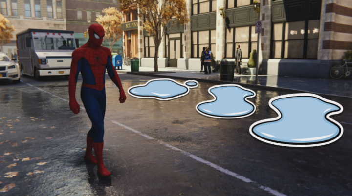 Spider-Man Devs Respond to Puddle Complaints With Photo Mode Sticker