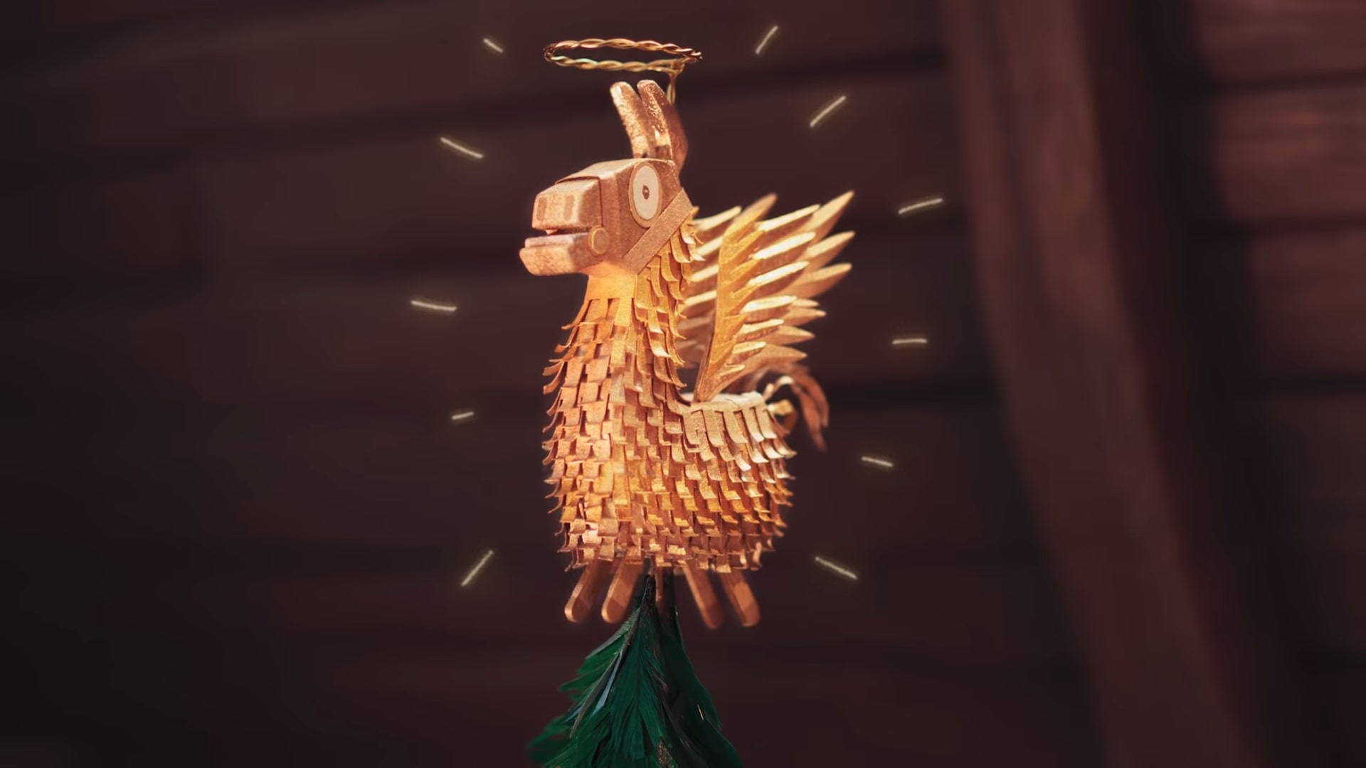 Llama on a Christmas tree
